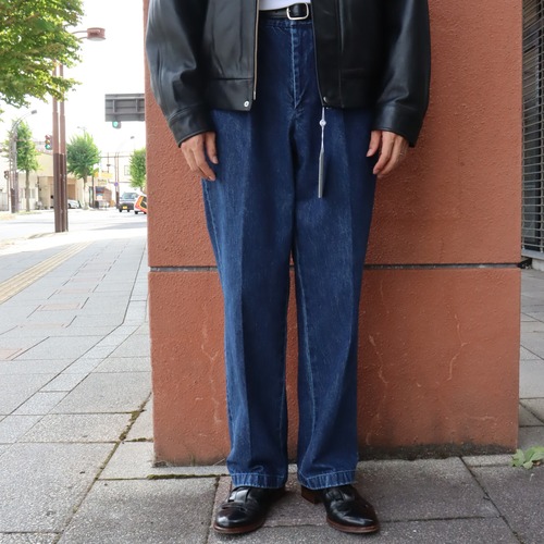 J.PRESS ORIGINALS "  PIPED STEM１TUCK DENIM PANTS ( INDIGO )"