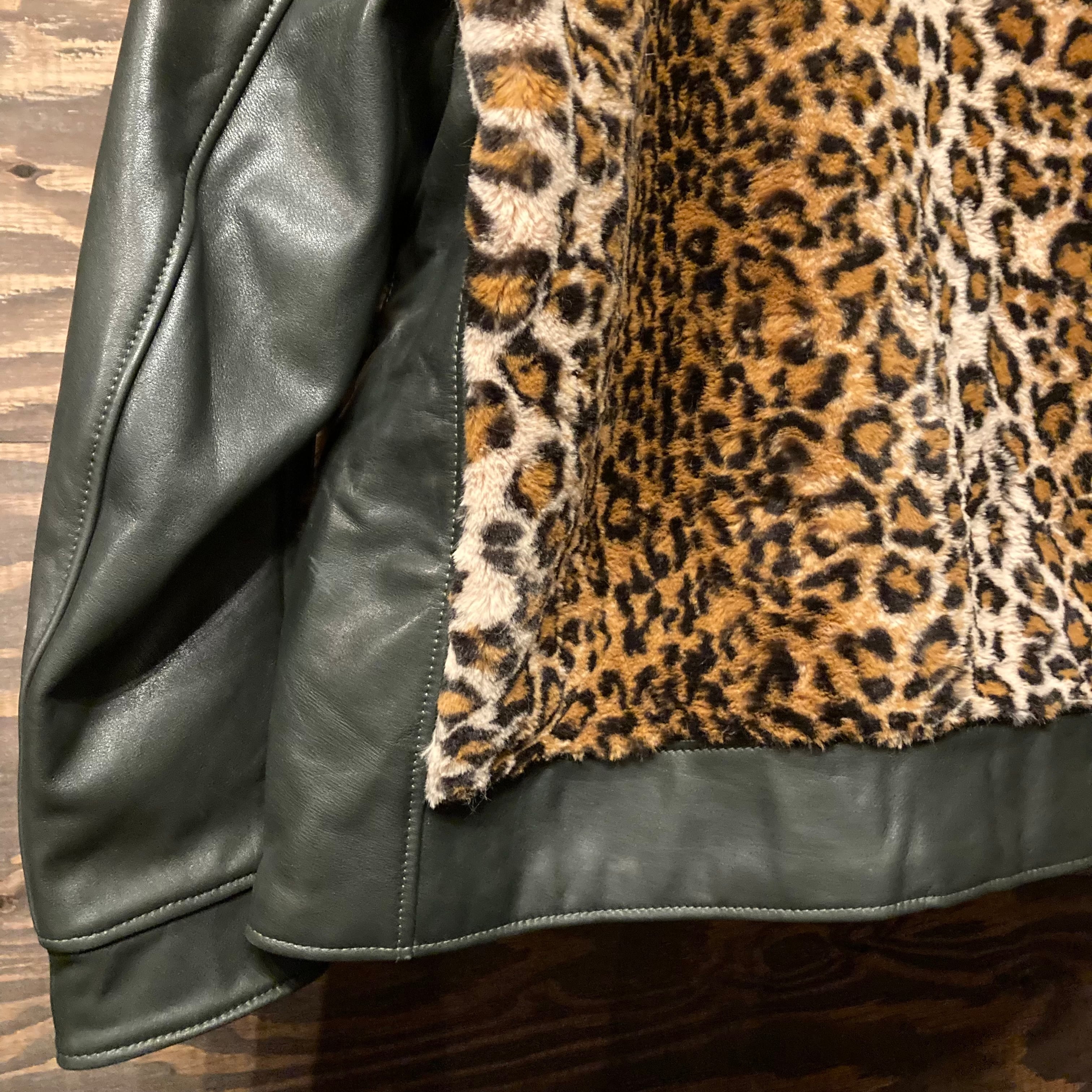 Vintage Leather Grizzly Jacket 再構築 熊ジャン オワジャン