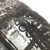 【bomber31】M sizeリバーシブル中綿ボンバー Velour × leather original print BOMBER JACKET