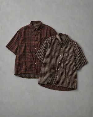 Double Gauze Reversible S/S Check Shirt - 102625553 【Weblimited】