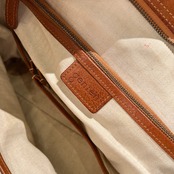 genten ゲンテン 本革 レザー ショルダーバッグ /ブラウン系/カードケース付き