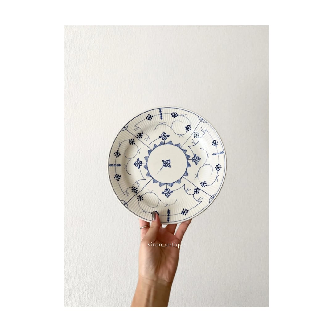 Sarreguemines サルグミンヌ / サキソニー柄の平皿プレート c