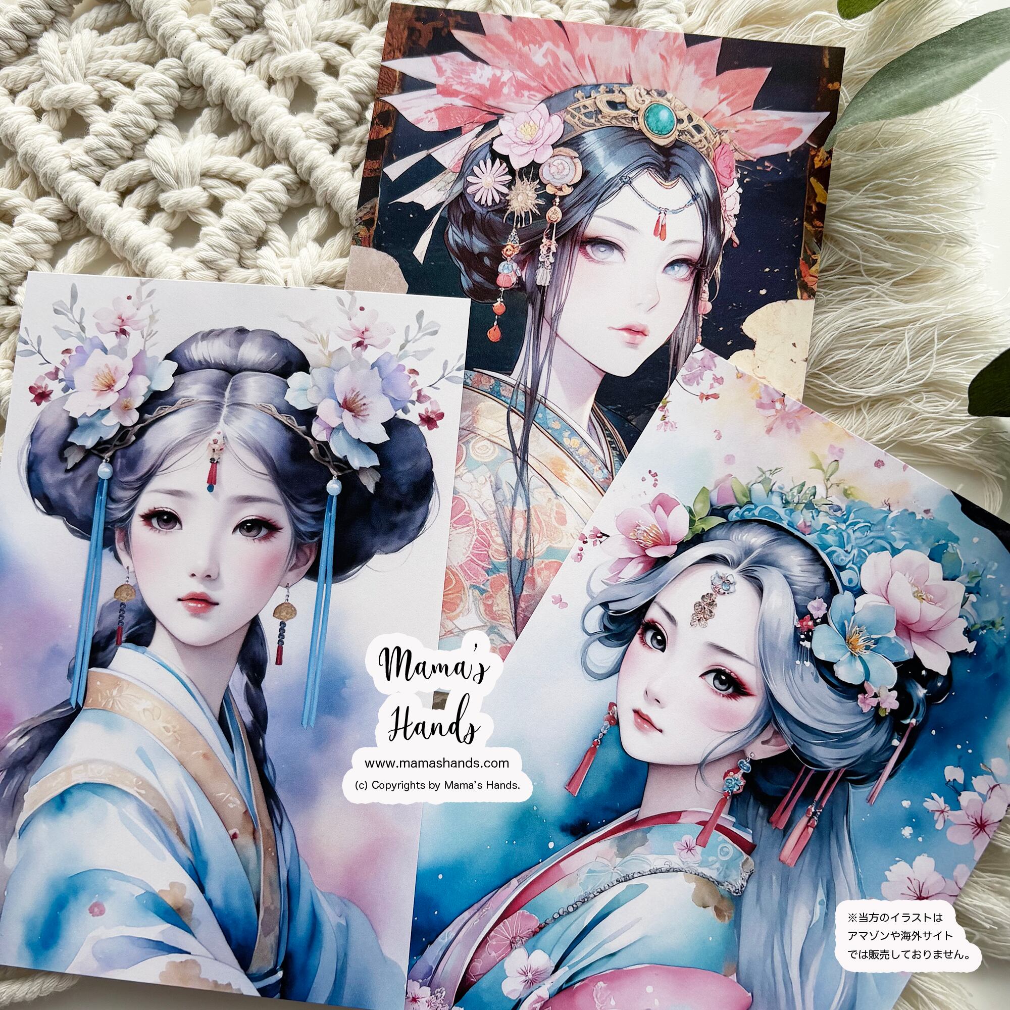 ⭐️6点売れました⭐️織姫 市杵島姫 木花咲耶姫 日本神話 水彩画