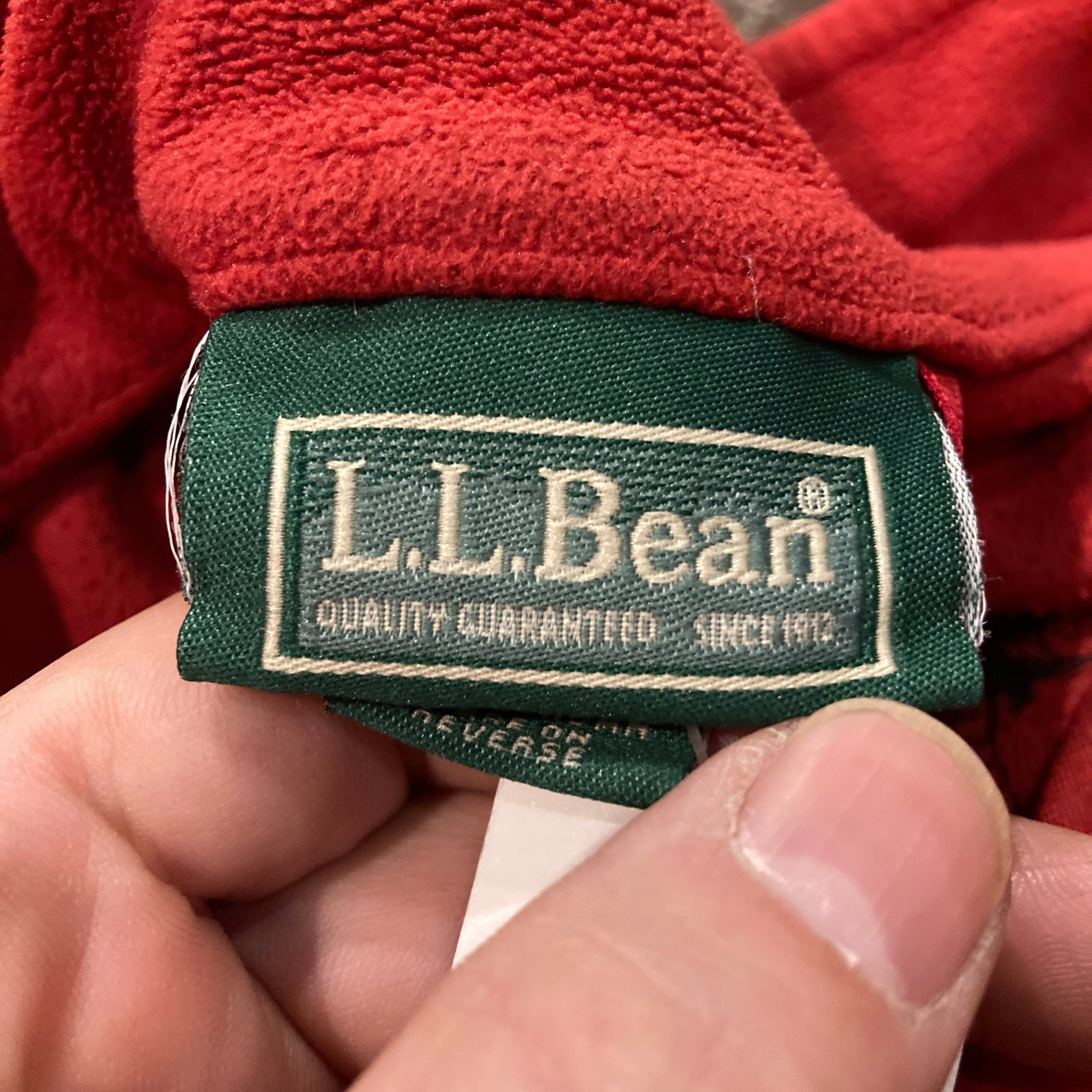 L.L.bean エルエルビーン フリースジャケット ハーフジップ 赤 Lサイズ