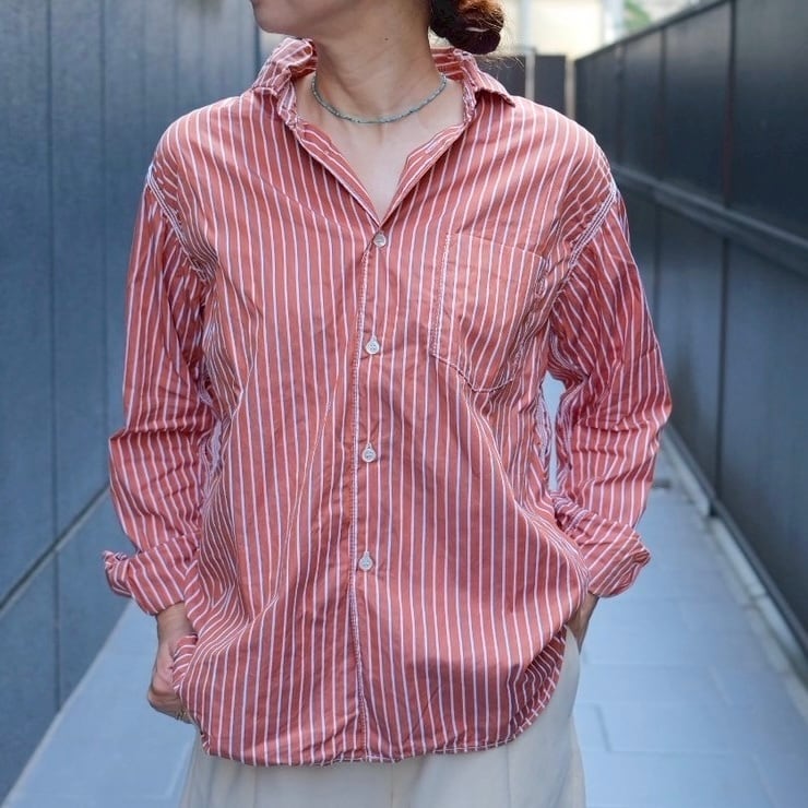 Sans limite(サンリミット) / THOMAS MASONブロードボックス3本針-brown stripe-(W2501242)