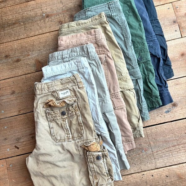 1点物◇ラングラーXLカーゴパンツ緑ショートパンツ古着メンズ36