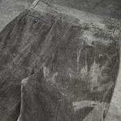 bleached wide corduroy pants gray