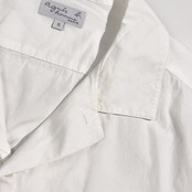 agnes b. homme アニエスベー サンダー デザイン 半袖 コットン シャツ S/ホワイト系 メンズ
