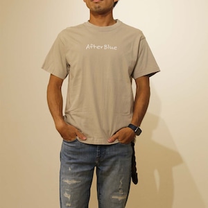 AfterBlue/アフターブルー ロゴS/S Tシャツ ネイビー【オーガニックコットン】【ユニセックス】