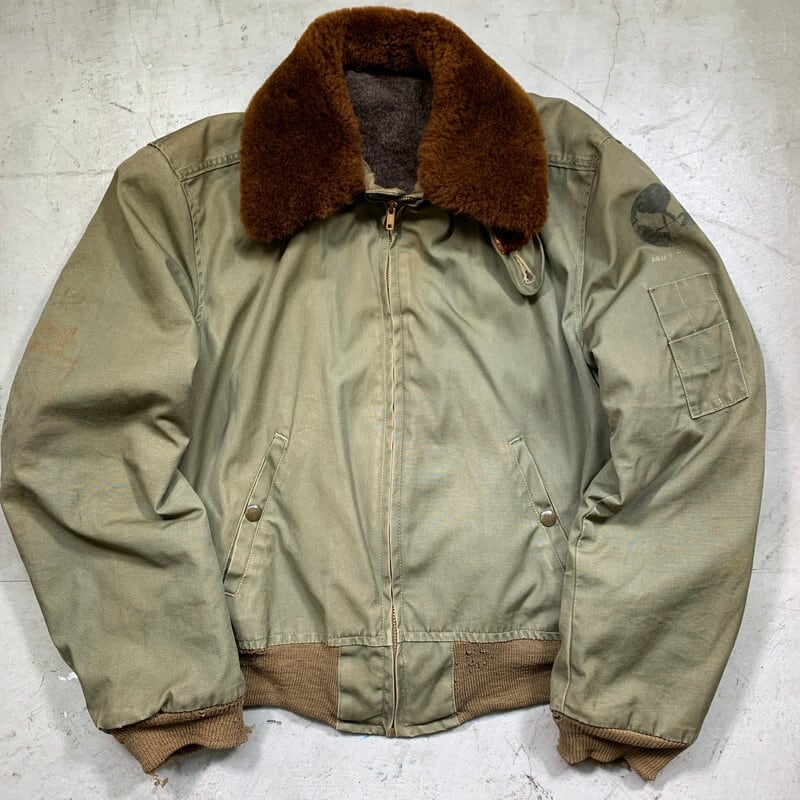 40's~ U.S.ARMY AIR FORCE TYPE B-15 CIVILIAN フライトジャケット 民間 コットン アルパカライナー  ムートンボア オリーブ サイズ40～42位 希少 ヴィンテージ BA-1573 RM1992H | agito vintage powered by  BASE