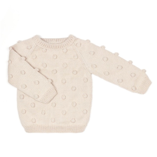 【即納】Sweater 'Popcorn' Kids - Light Beige (1-2y/2-4y)