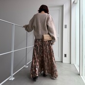 [タンクset]VネックニットPO/モカベージュ