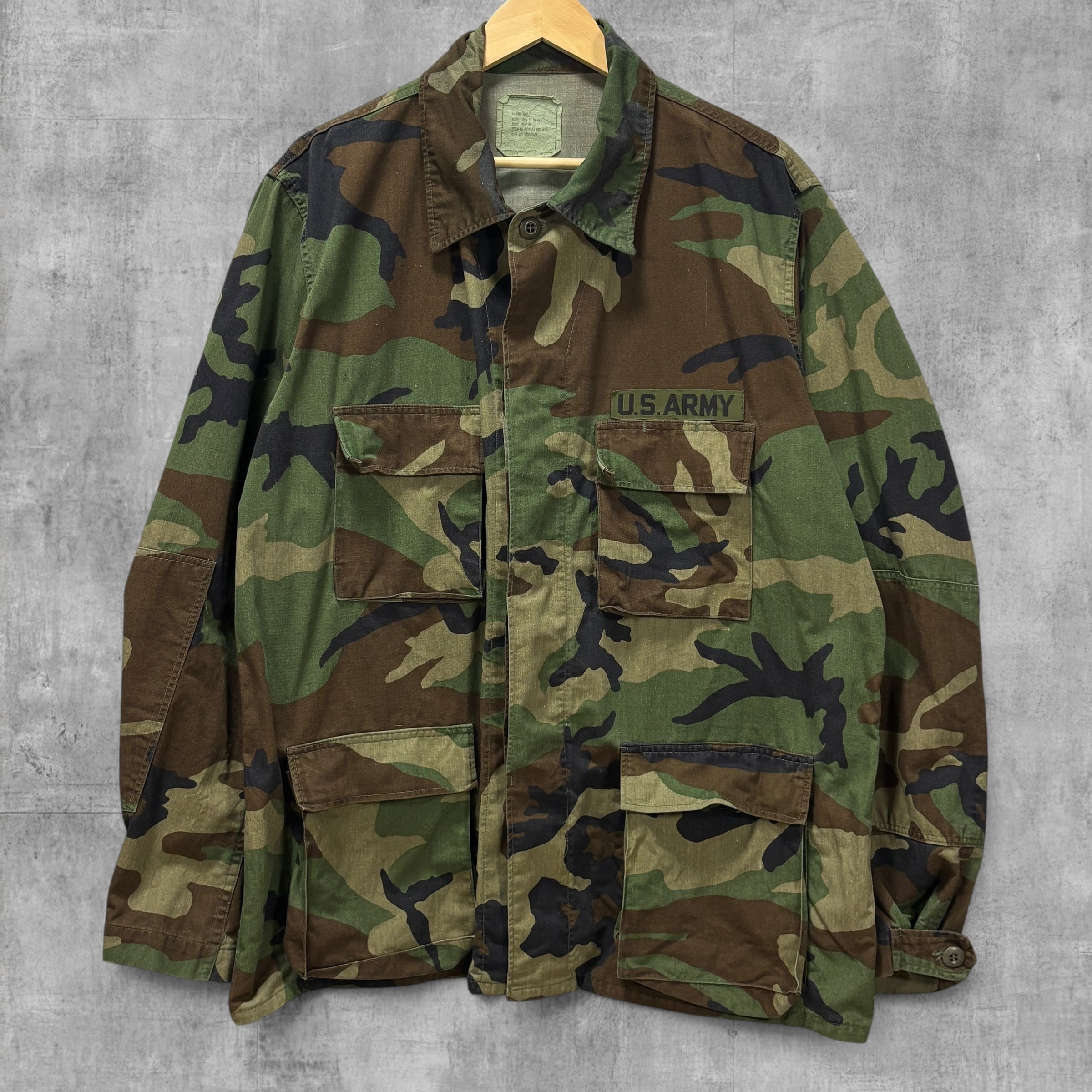 XL-L】米軍実物 U.S.ARMY 80s M81 BDUジャケット ウッドランドカモ