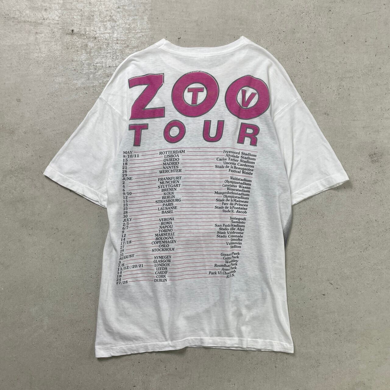 90年代 U2 ZOO TV TOUR バンドTシャツ バンT ツアー メンズM-L相当