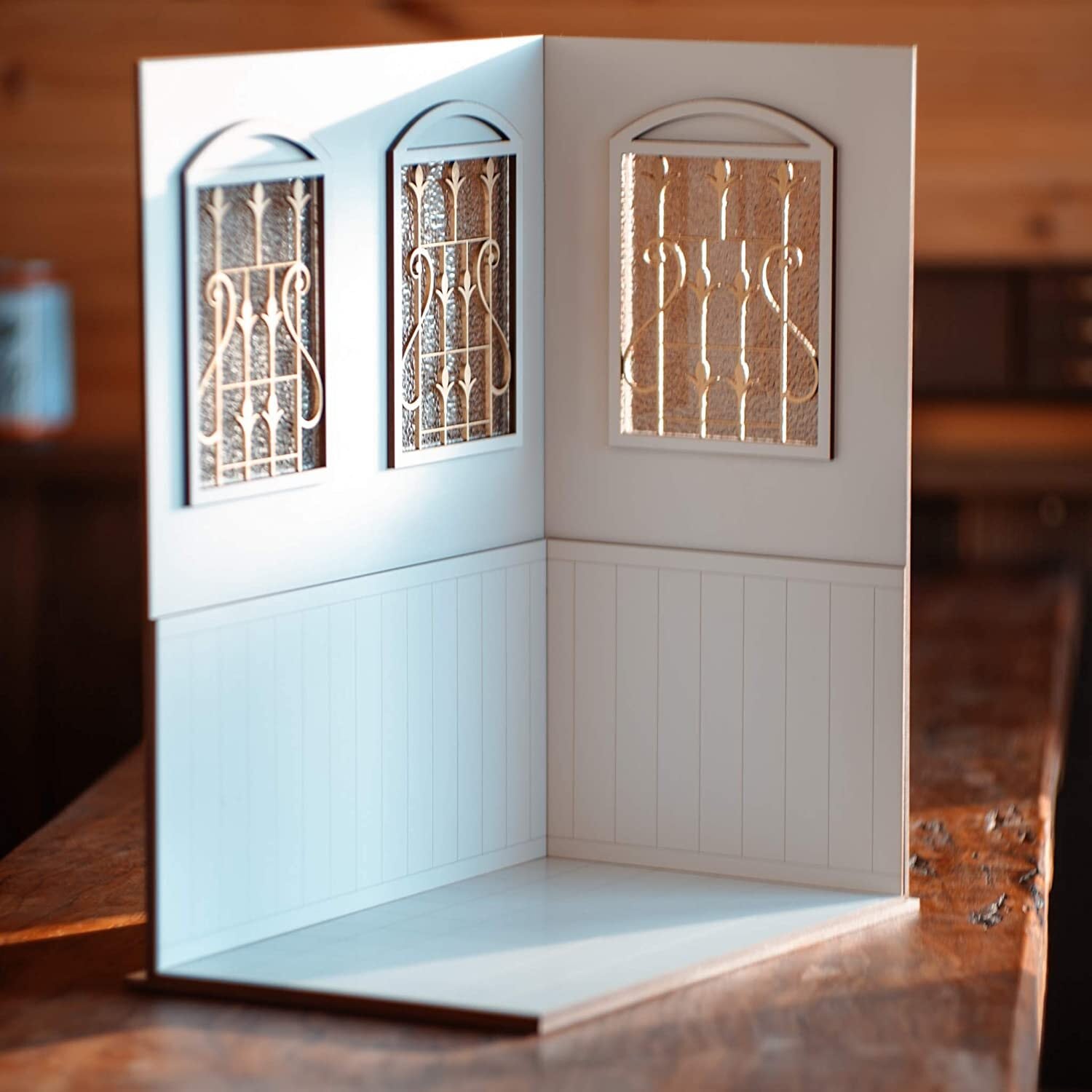 1/6スケールドールハウス窓3個白いお家 | kkcompany