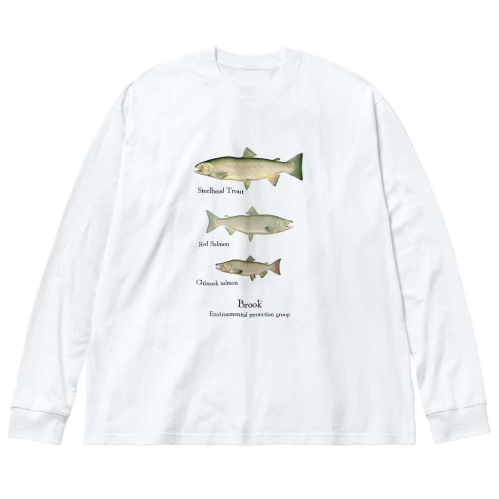 White)Brook Three Trout Long Sleeve TEE