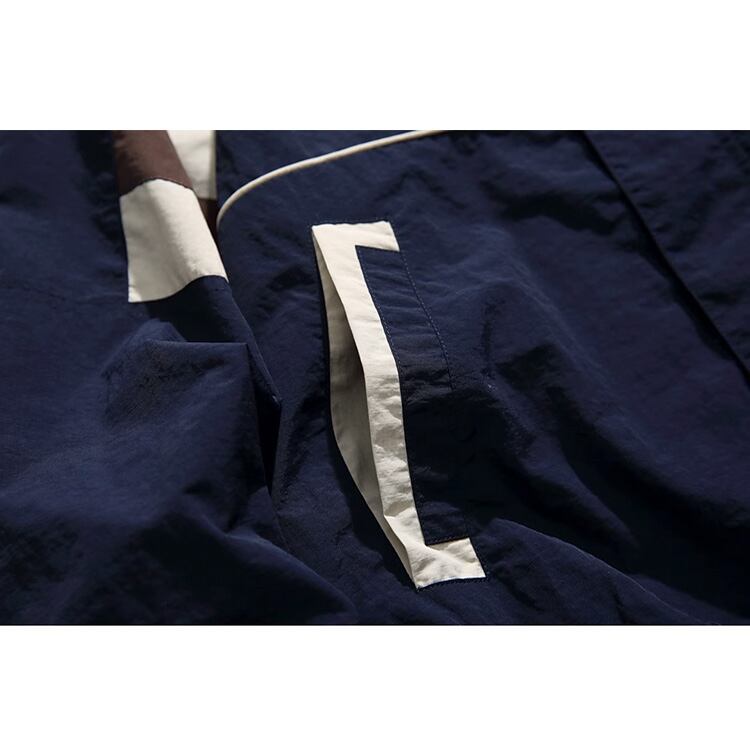 ★RETRO COLOR CONTRAST STAND COLLAR JACKET　　　A0802