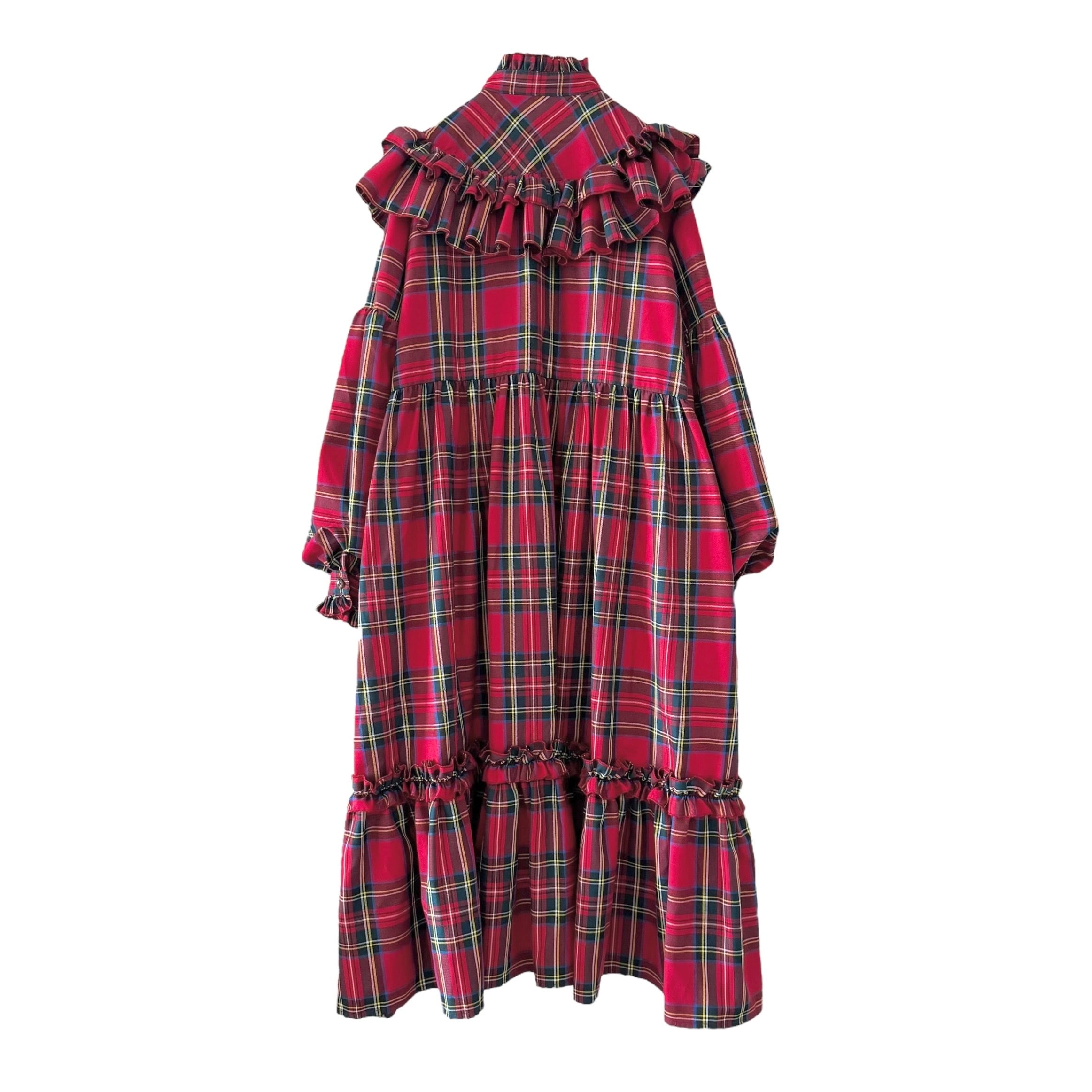 ヨークフリルワンピース RED