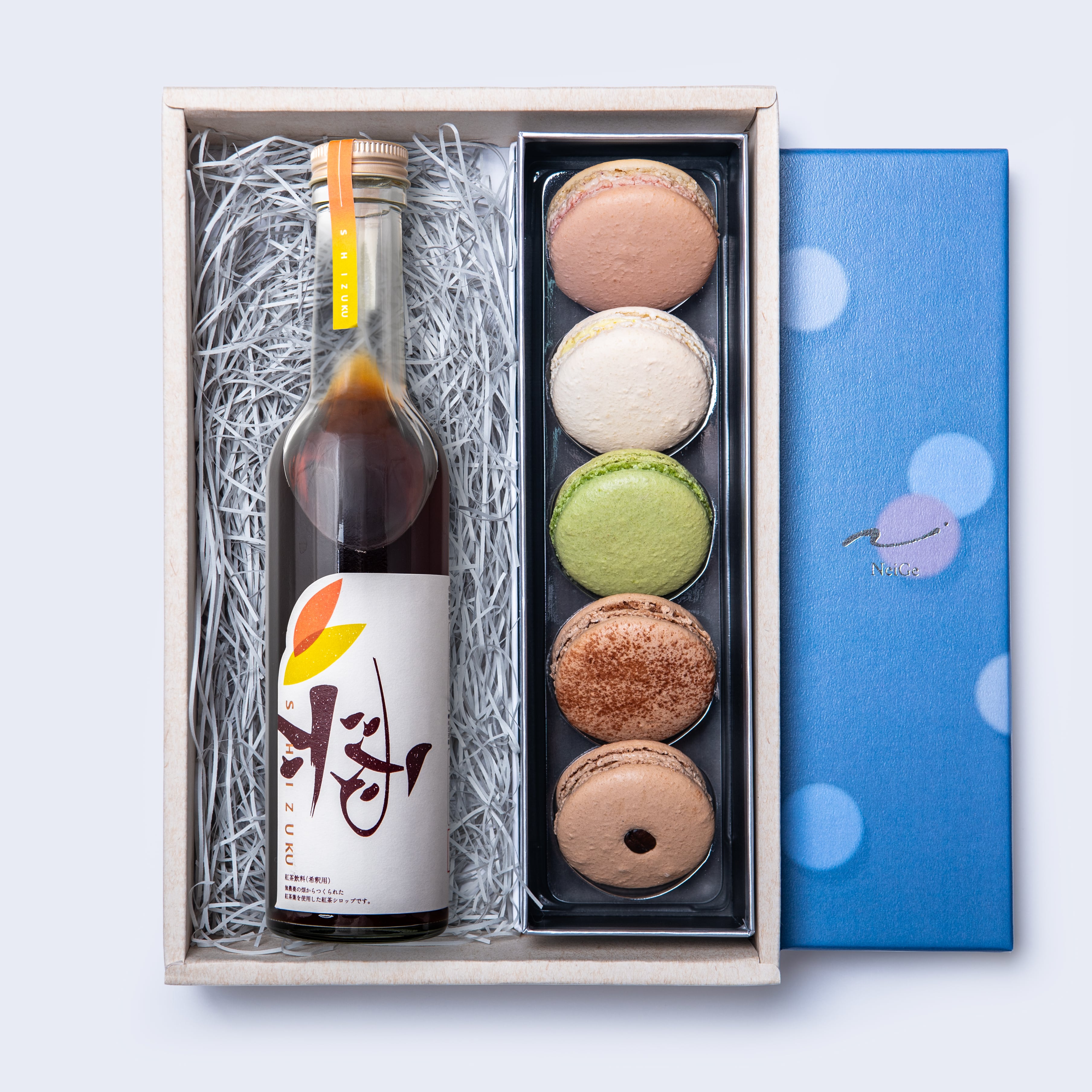 マカロン・ネージュ【5個入り】と紅茶シロップのセット