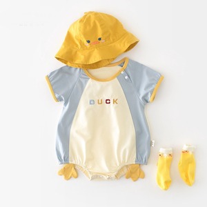 【BABY】夏新作　可愛いDUCKロンパース