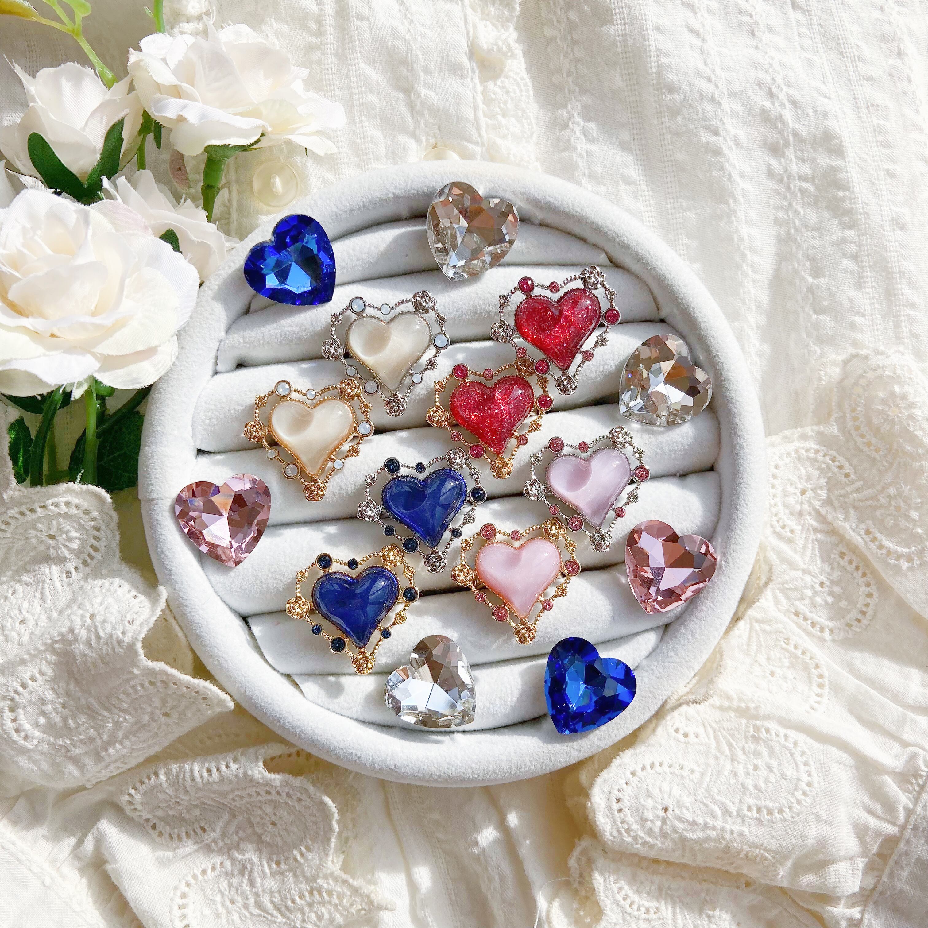 フランクリンミント社　ドリームバード　クリスタル製 ハート トゥ ハート カラードリーム ダイヤモンド[5002SQZ