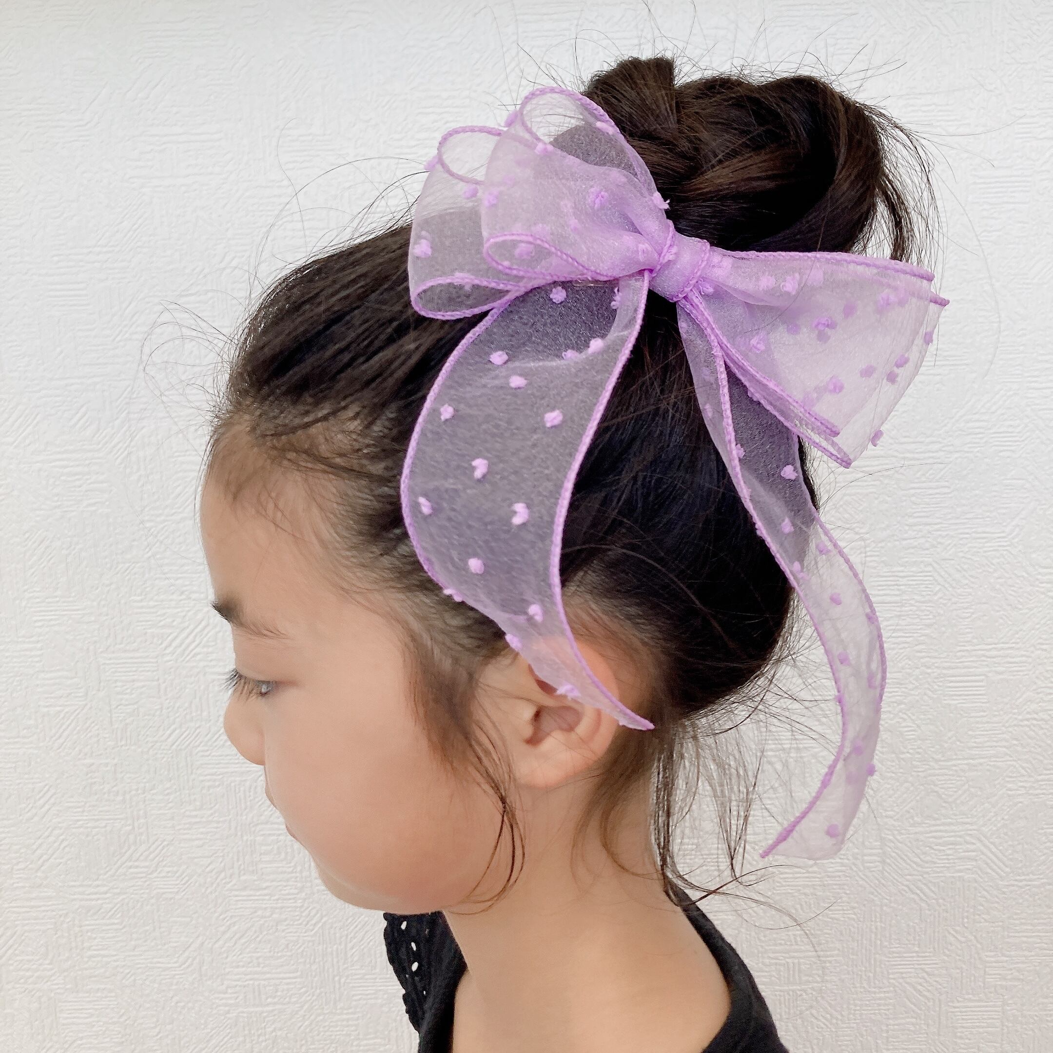 花柄親子リボン　大小ペア　うさみみ　ヘアゴム　ピンク　ホワイトフラワー　セット ヘアゴム うさみみ ホワイト 花柄親子リボン ピンク リボン 大小ペア