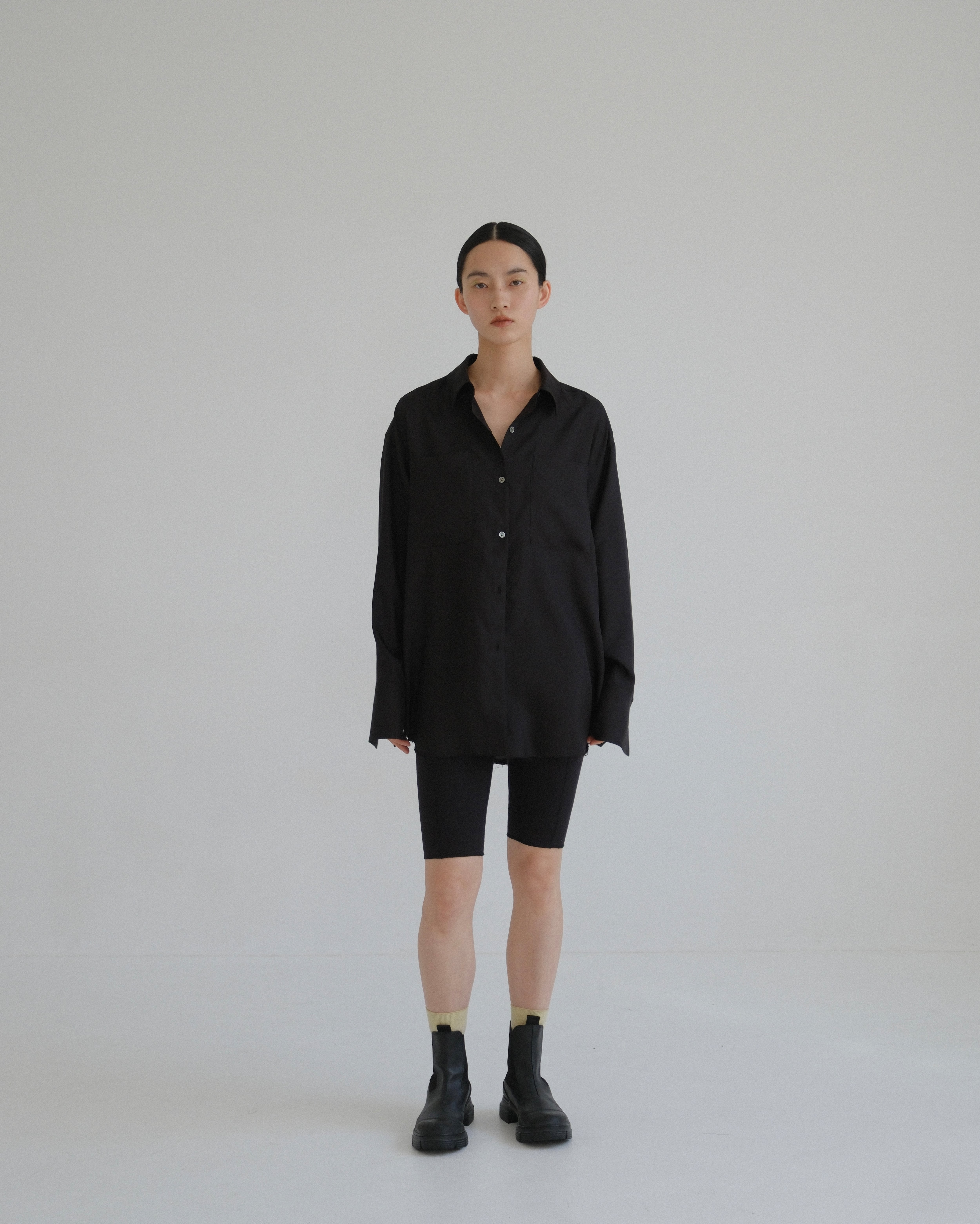 silky twill shirt - made in Japan - | aéré