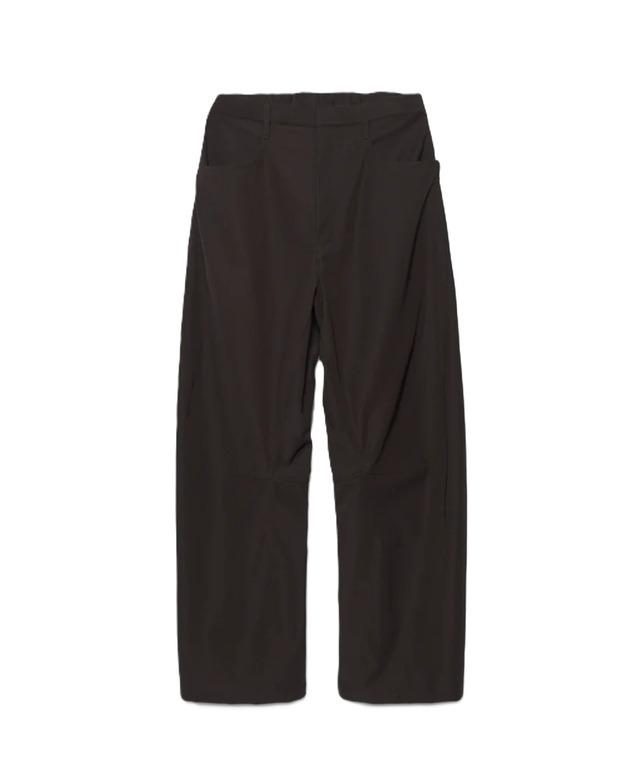 YDOT /  YU61804 3D THCH TROUSERS FLARE(BROWN)