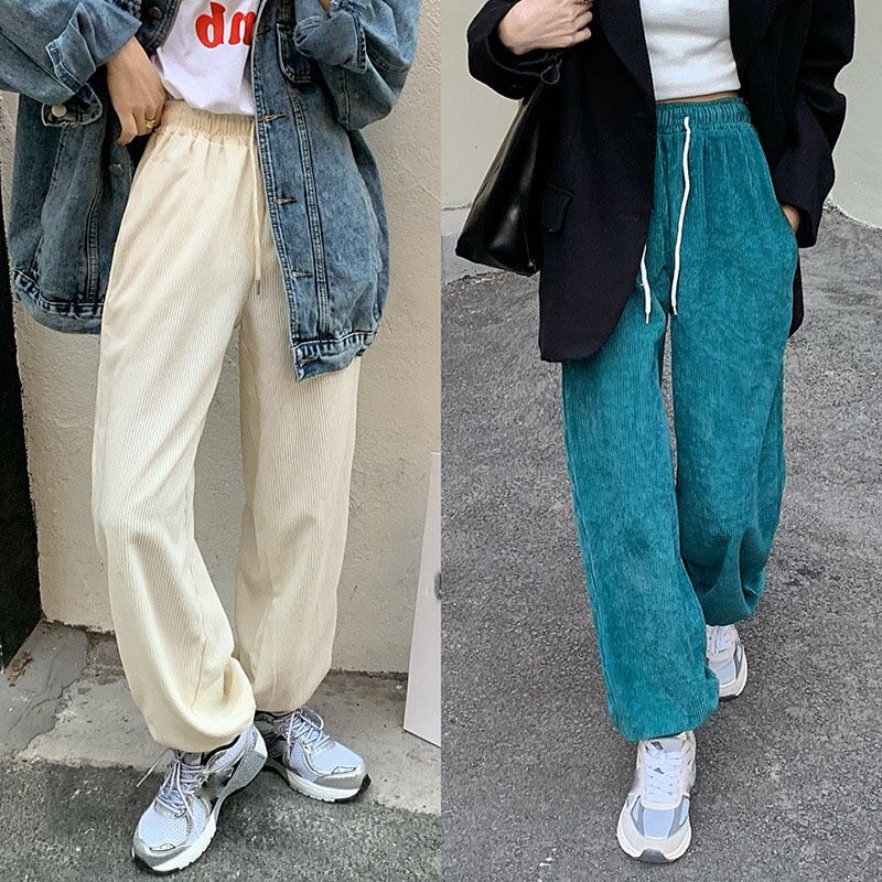 ギャザーパンツ ハイウェストウェストスリムルーズスプリングカジュアル 春物 YY-ファッション32501892537