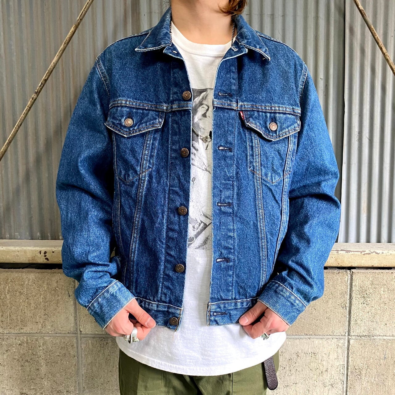 80年代 USA製 Levi's リーバイス 71506-0217 デニムジャケット 44L