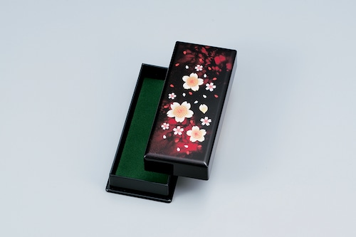 36-2109  ペンBOX 別甲塗 福桜 Pen Case w Cherry Tree BEKKO Coating