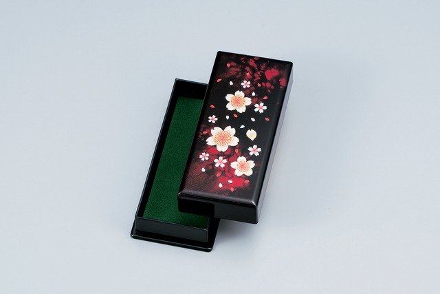 36-2109  ペンBOX 別甲塗 福桜 Pen Case w Cherry Tree BEKKO Coating