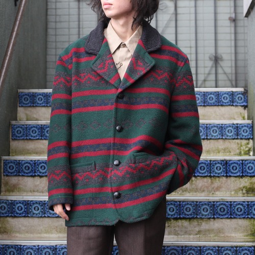 USA VINTAGE DESIGN WOOL JACKET/アメリカ古着デザインウールジャケット