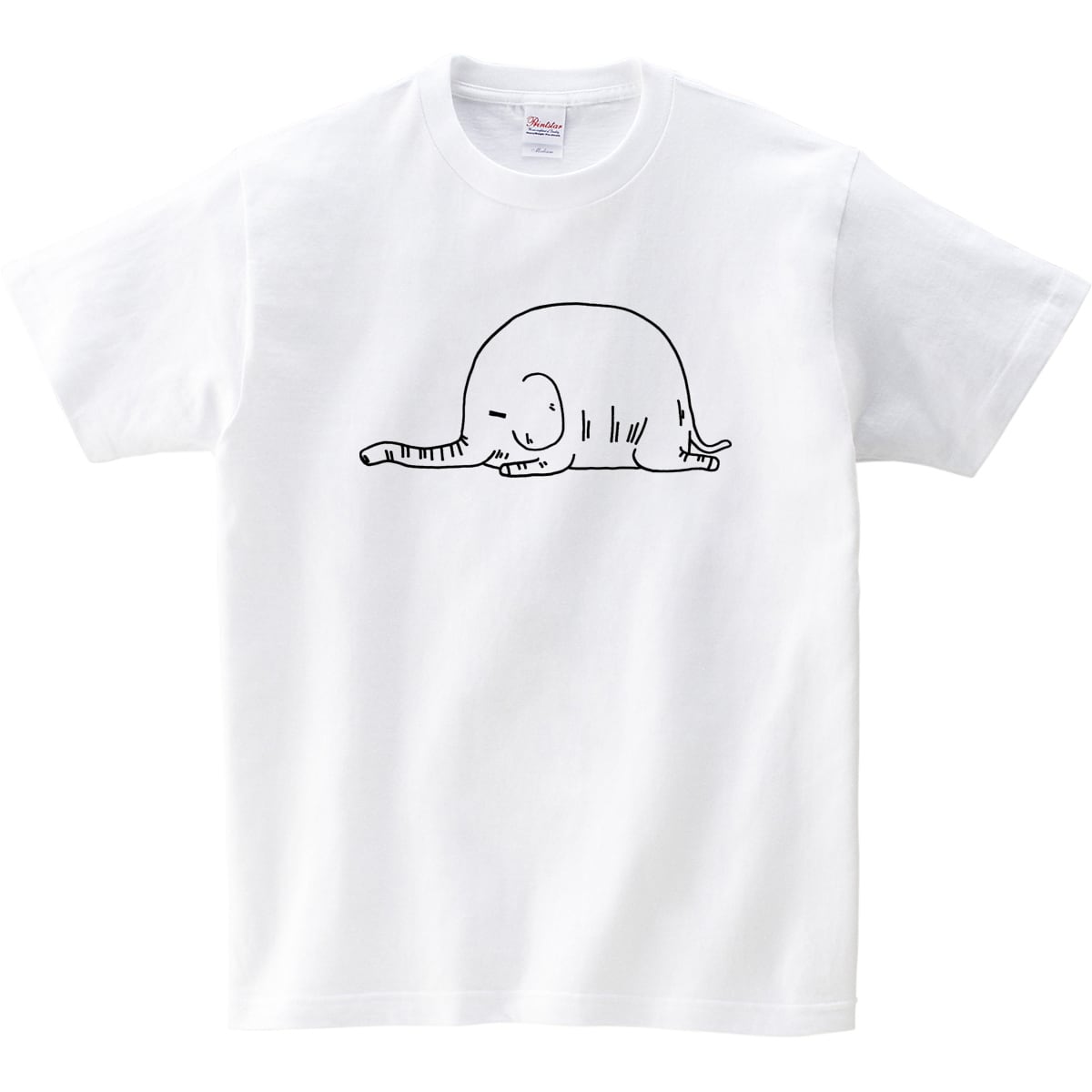 寝るゾウ Tシャツ am60 手描き アニマル ゆるキャラ