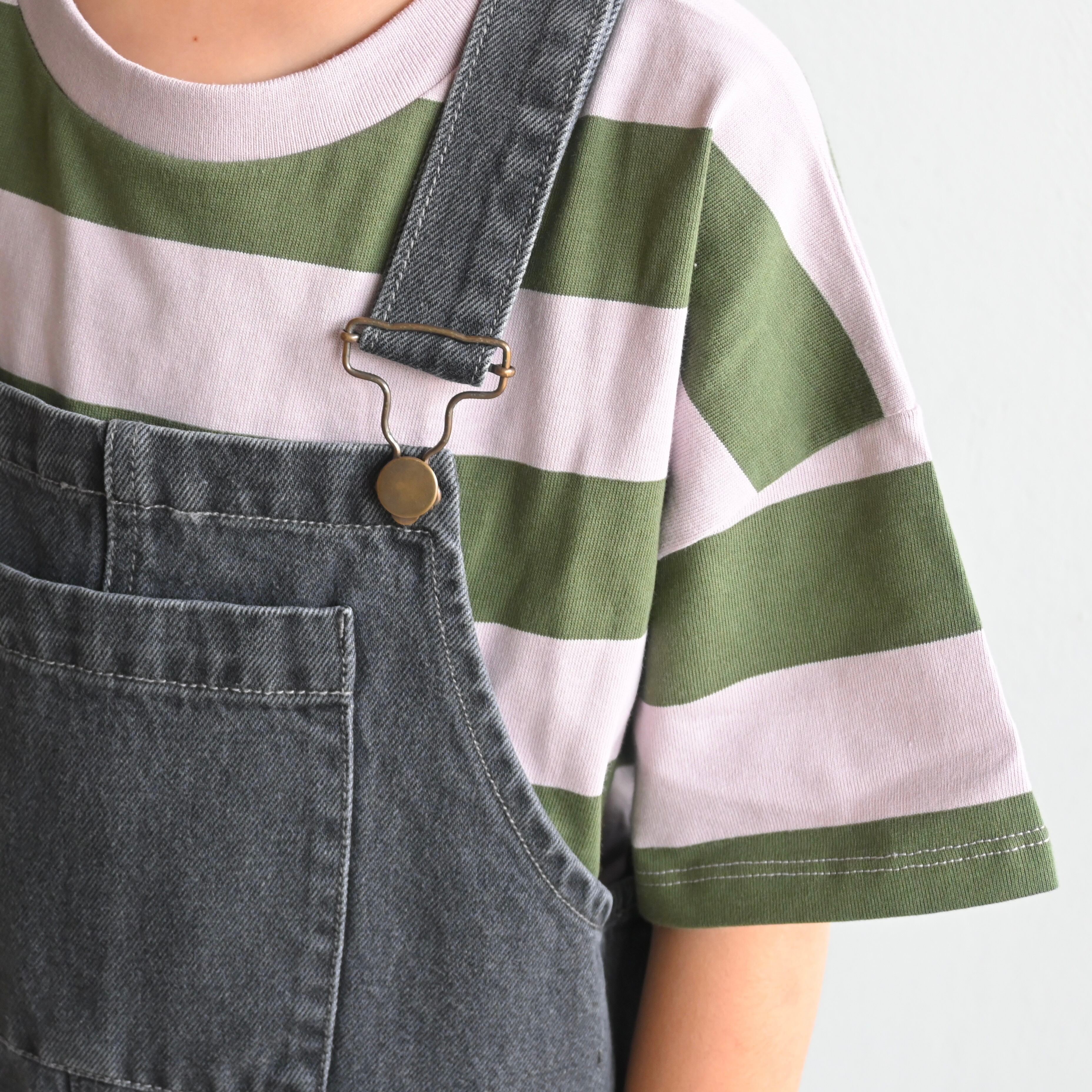 main story 2024SS》Short Dungaree / Washed Black Denim | cirkel mote 