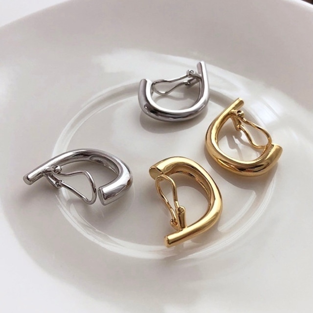 14k ring earring 【 2color 】