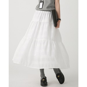 high waist a line mimore length skirt
