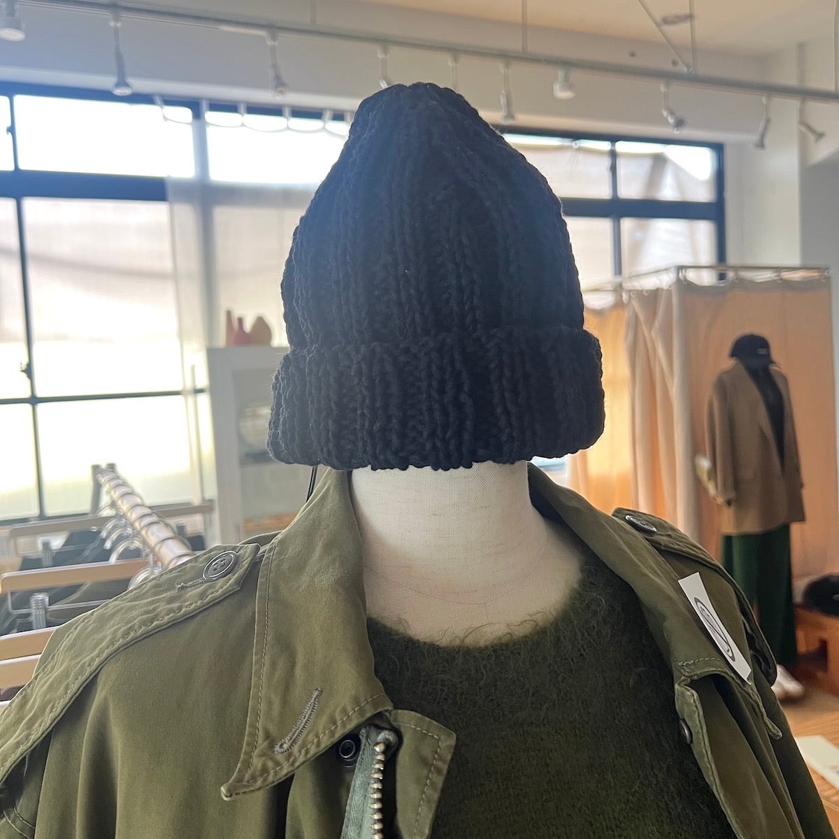 AURALEE/オーラリー・WOOL CASHMERE FELTED HAND KNIT CAP | a flat shop