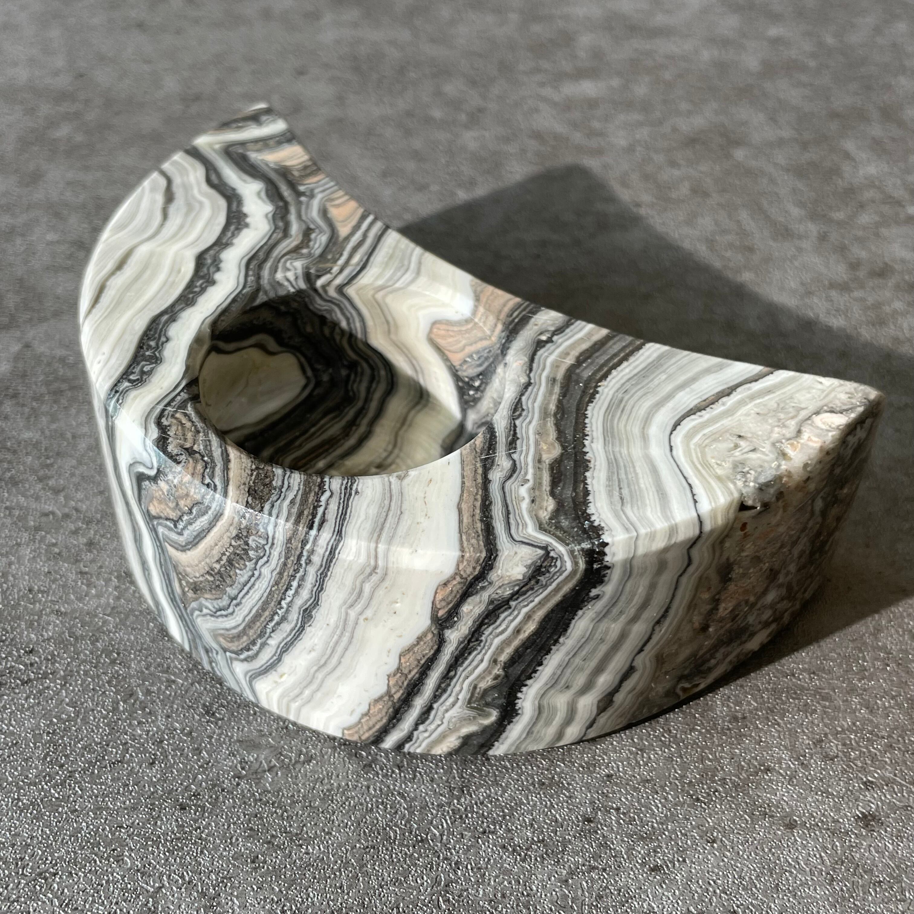 Onyx オニキス|ムーンキャンドルホルダー|天然石 パワーストーン 鉱物 gem stone