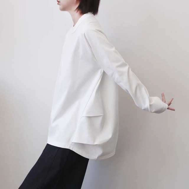 サイドタックラグランスリーブカットソー　　1382