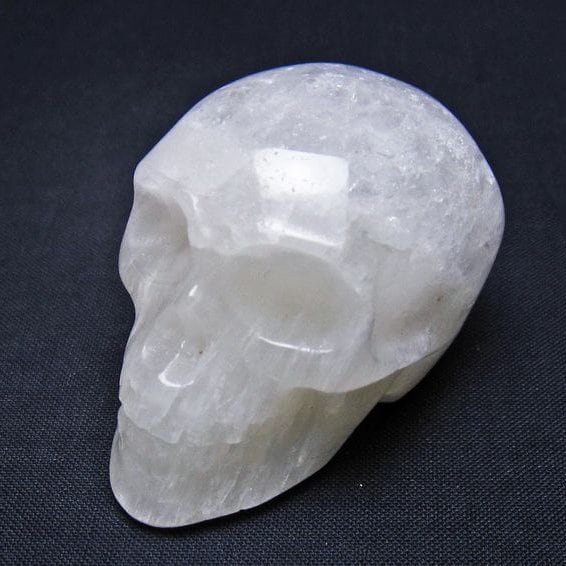 水晶 ドクロ スカル 置物 一点物 145-1755