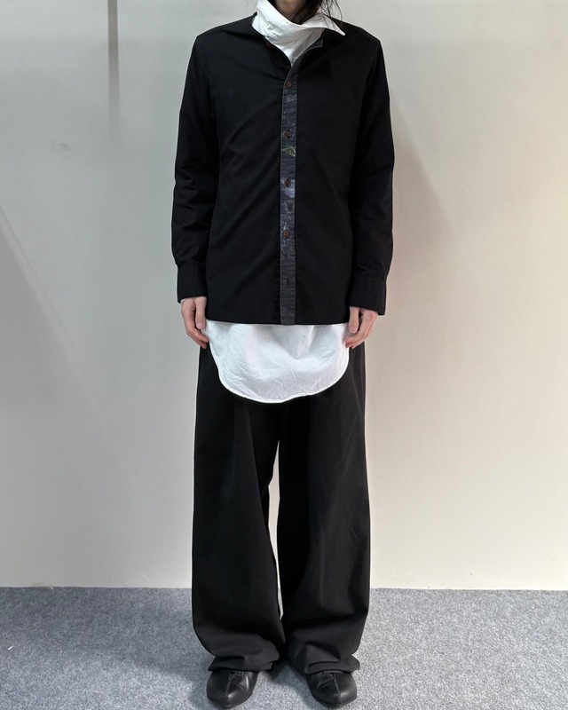 【16ss/Yohji Yamamoto POUR HOMME】no collar paint shirt
