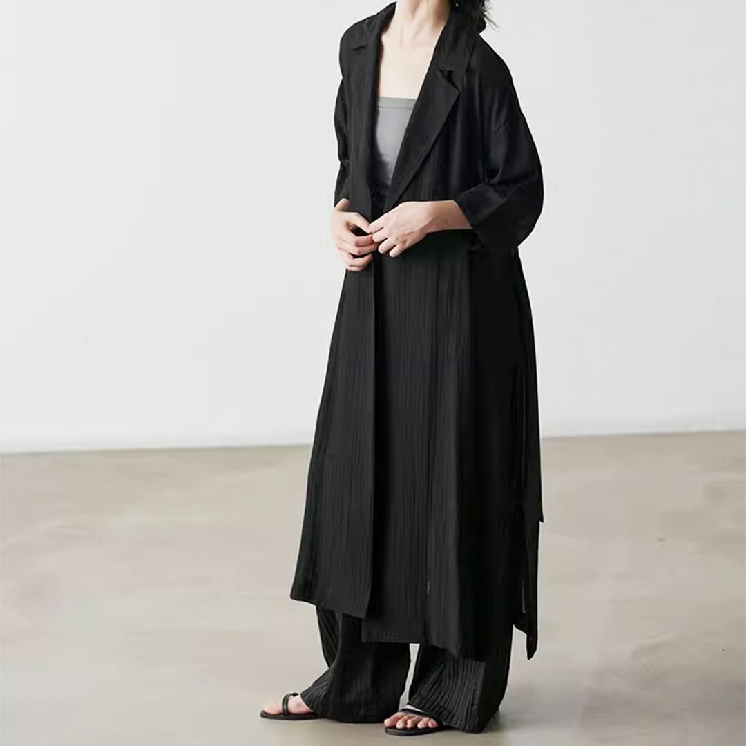 シースルーロングコート K0374