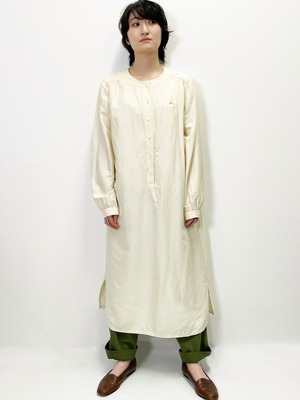 Vimtage Collarless Pullover Silk Dress
