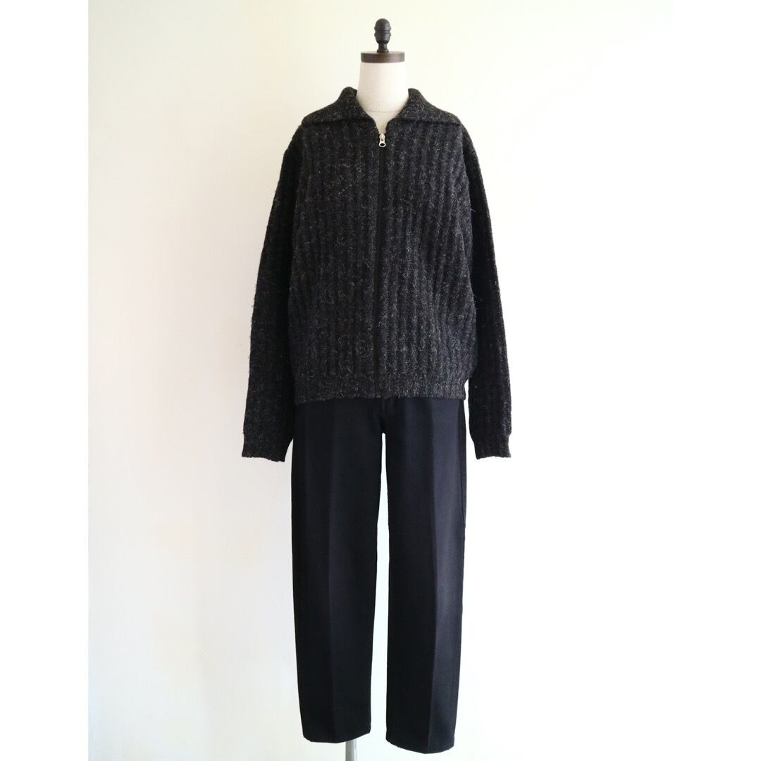 90-00s “KATHARINE HAMNETT” zip-up wool knit sweater made in Italy