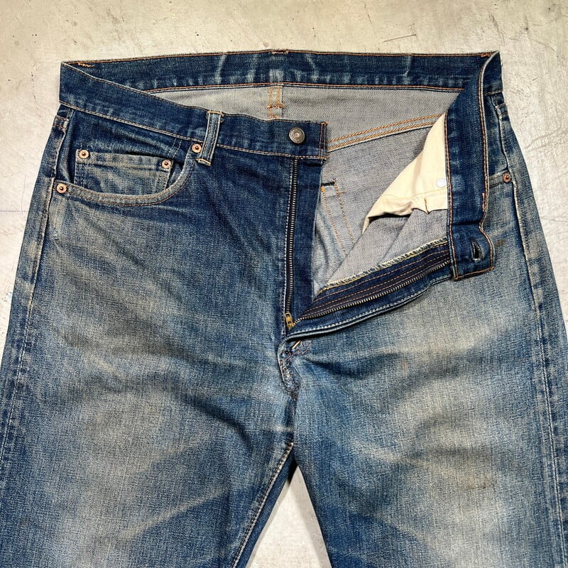 60's 70's LEVI'S リーバイス 505 デニム Big E 並行ステッチ 刻印8 42TALON リペア 色落ち良好 ウエスト実寸W36  USA製 希少 ヴィンテージ BA-2267 RM2686H | agito vintage powered by BASE