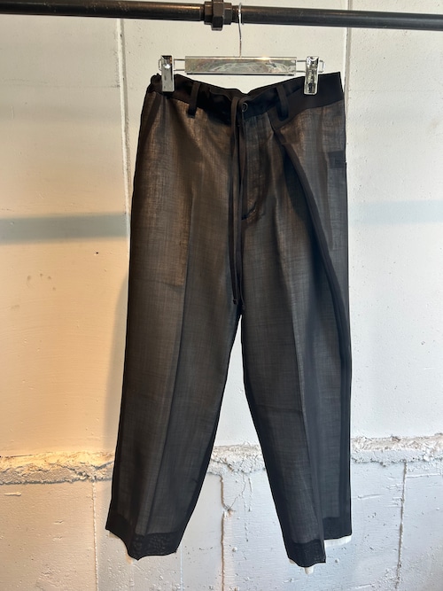 PONTI  high-twisted gauze slacks