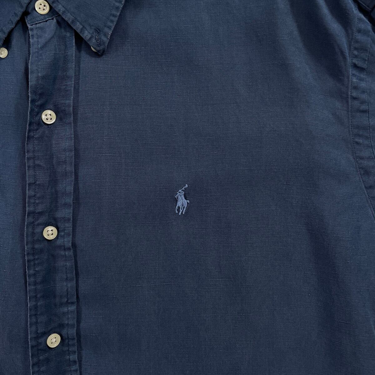 90年代 Ralph Lauren ラルフローレン BLAKE リネン×シルクシャツ