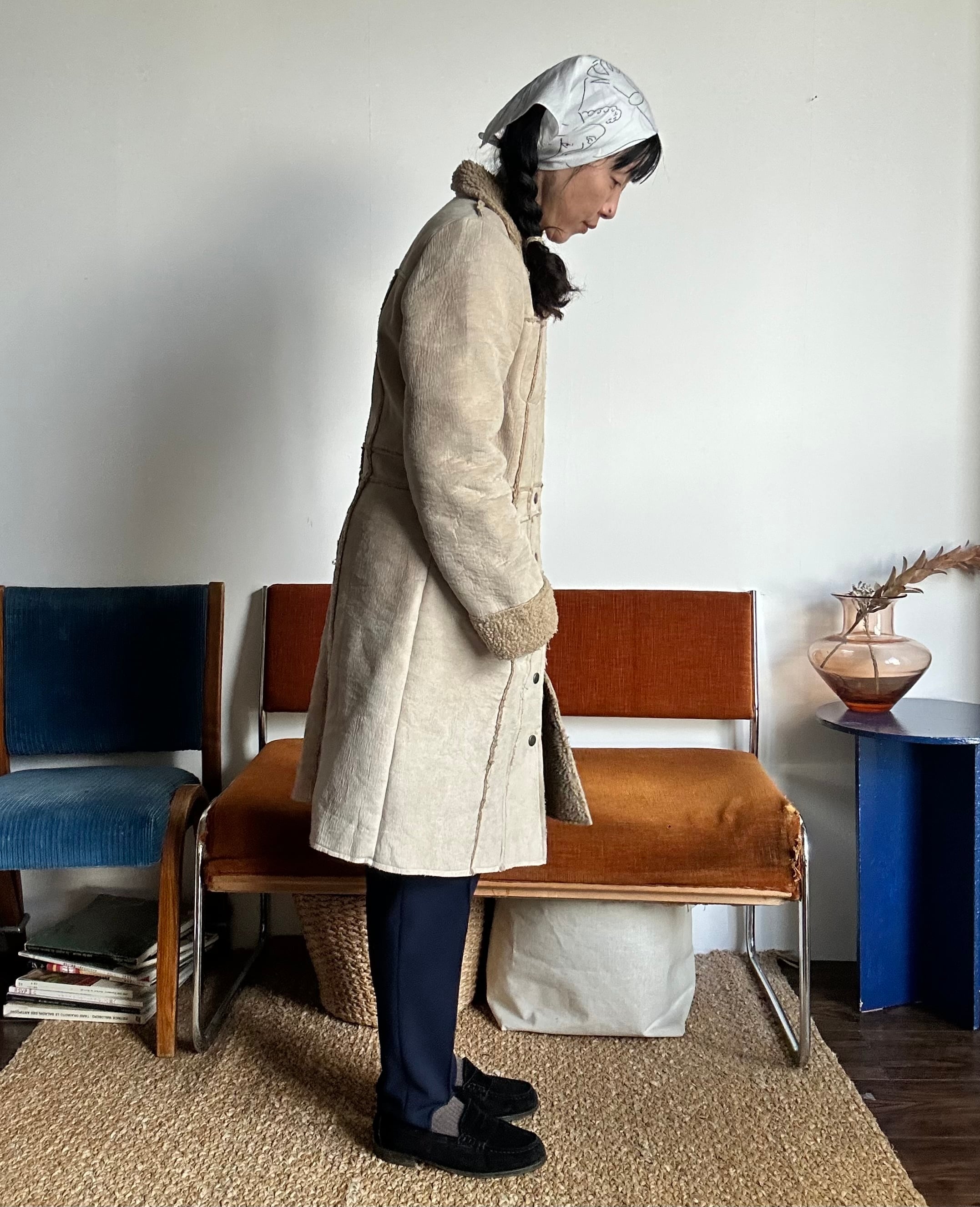 Vintage baige ボアコート