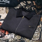 Material Front Zip-Up Work Jacket ◇H0236